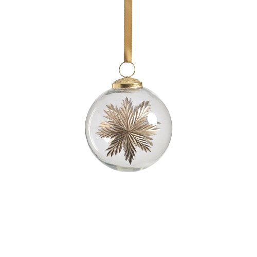 Glass and Gold Starburst Ornament