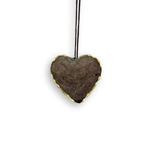 Paper Heart Ornament, grey