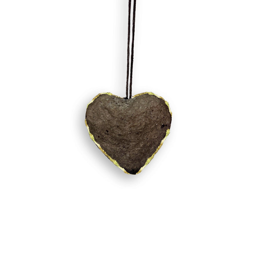 Paper Heart Ornament, grey