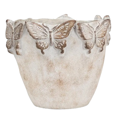 Butterfly Rimmed Planter