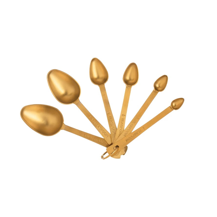 Measuring Spoon Set, gold finish