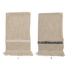 Woven Cotton Tea Towel with Fringe