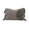 Tufted Lumbar Pillow, grey
