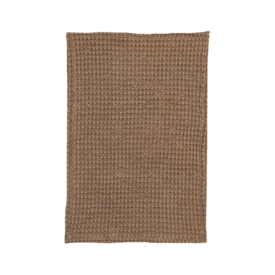 Waffle Weave Tea Towel, camel