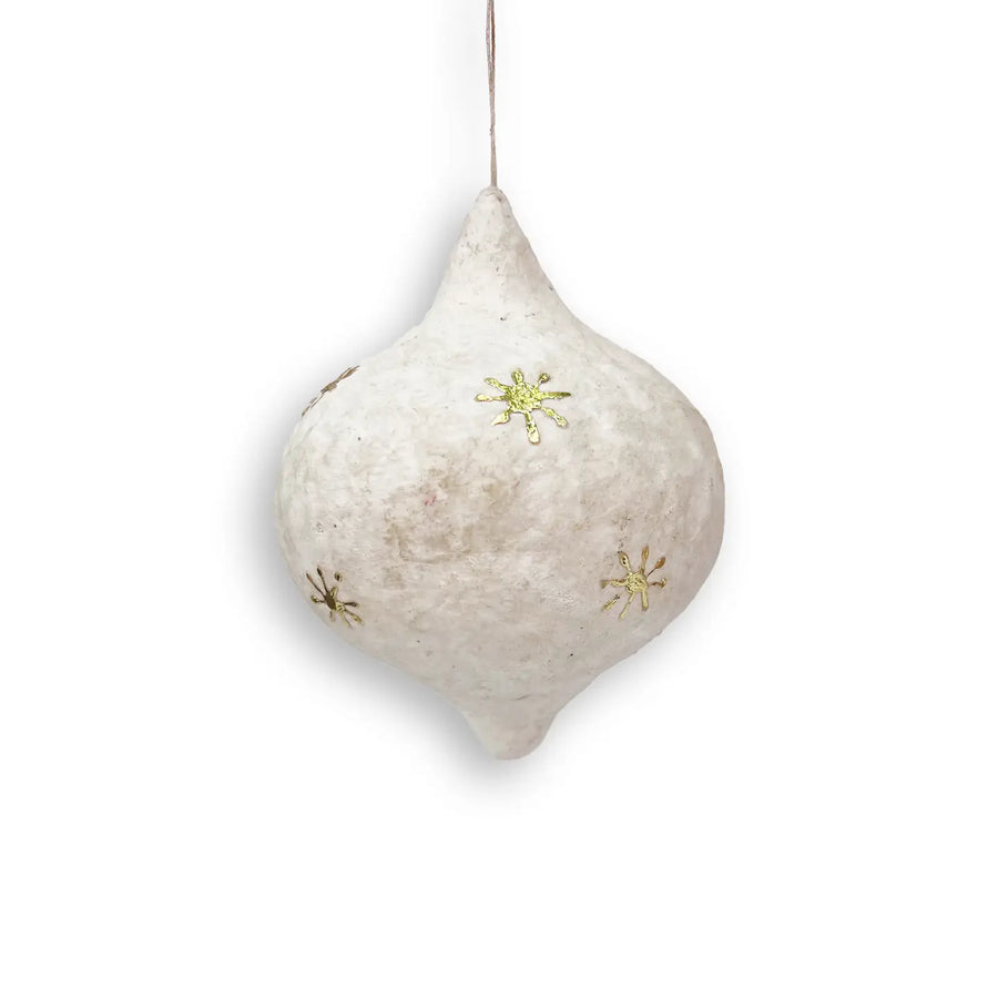 White Paper Bulb Ornament, (large)
