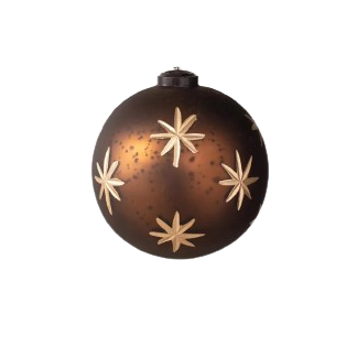Brown Ornament/Gold Stars