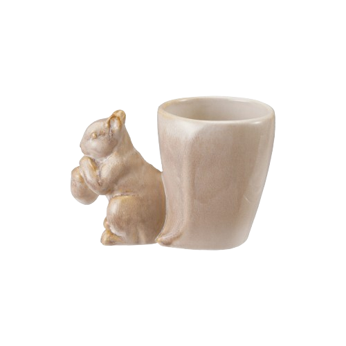 Stoneware Squirrel Vase