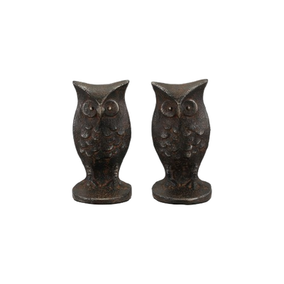 Cast Iron Owl Bookends - set/2