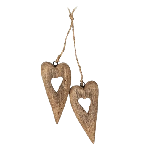 Hanging Driftwood Hearts
