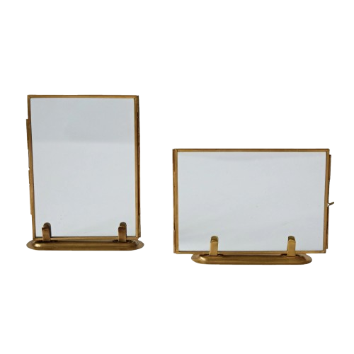 Brass/Glass Photo Frame, standing