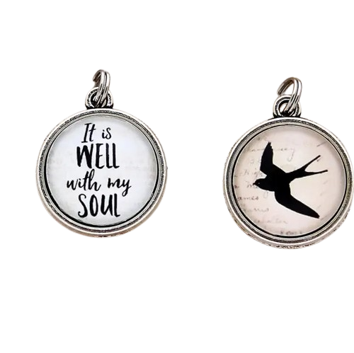 Charm Necklace - "It is Well"
