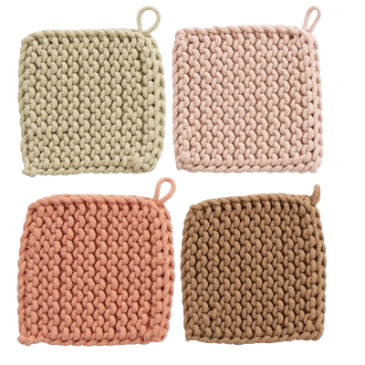 Crochet Pot Holder, garden