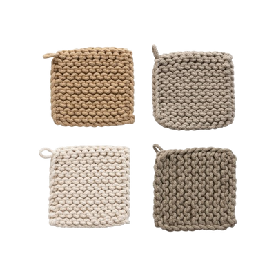 Crochet Pot Holder, neutral