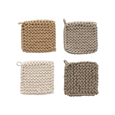 Crochet Pot Holder, neutral