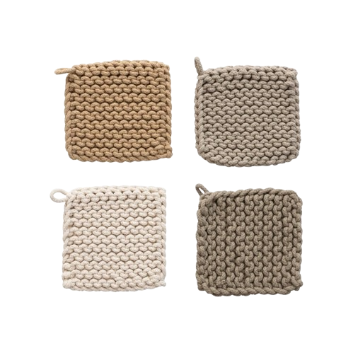 Crochet Pot Holder, neutral