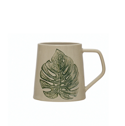 Debossed Leaf Mug