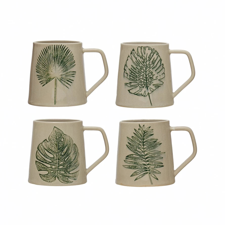 Debossed Leaf Mug