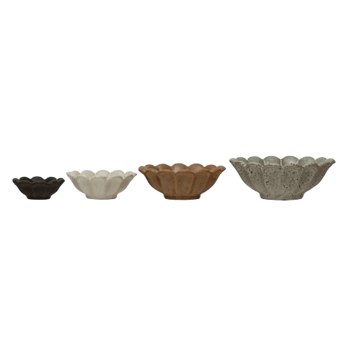 Stoneware Flower Bowl