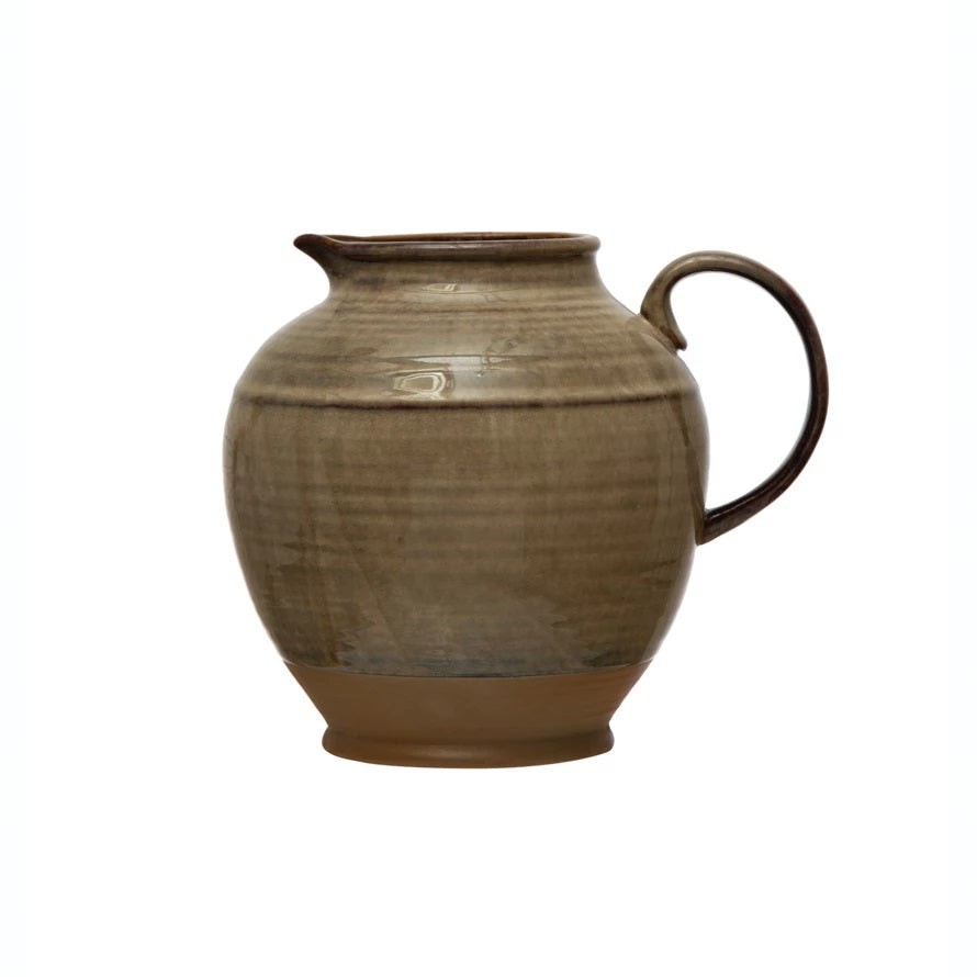 Reactive Glaze Stoneware Pitcher