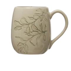 Debossed Stoneware Mug