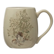 Debossed Stoneware Mug