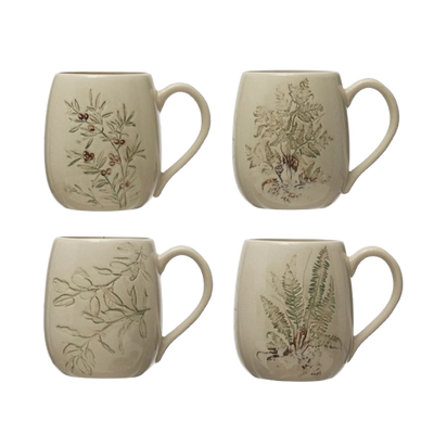 Debossed Stoneware Mug