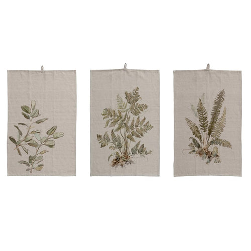 Printed Botanical Tea Towel