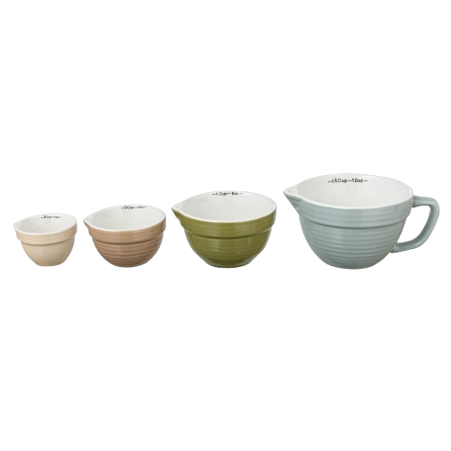 Stoneware Measuring Cups, set/4