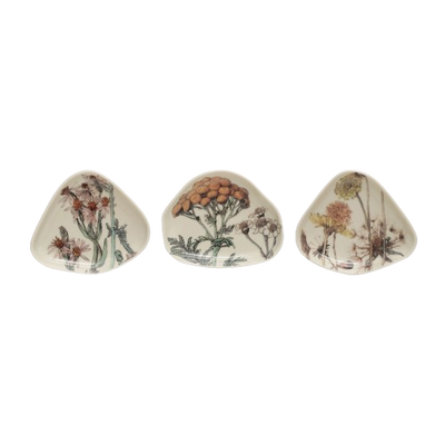 Floral Stoneware Dish