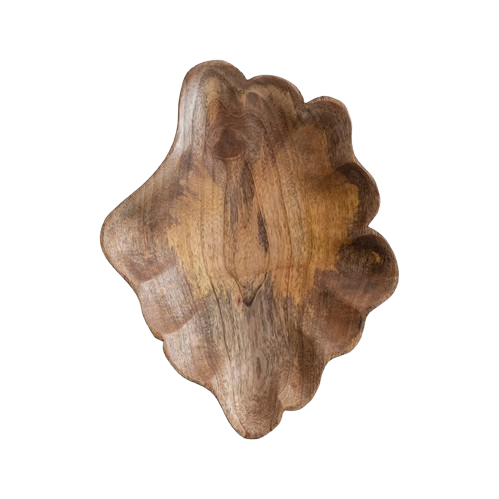 Scalloped Wood Bowl