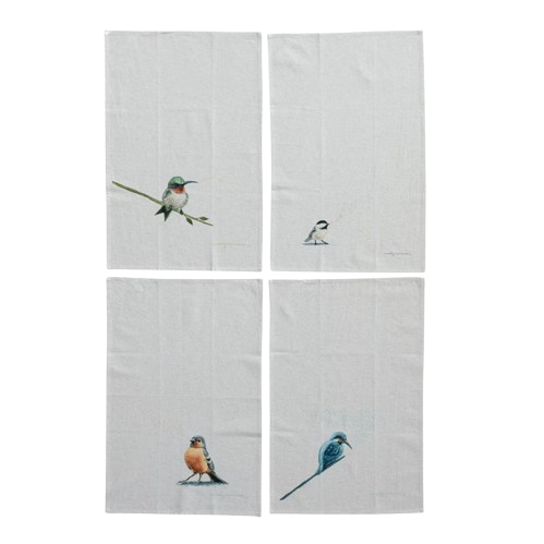 Printed Bird Tea Towel