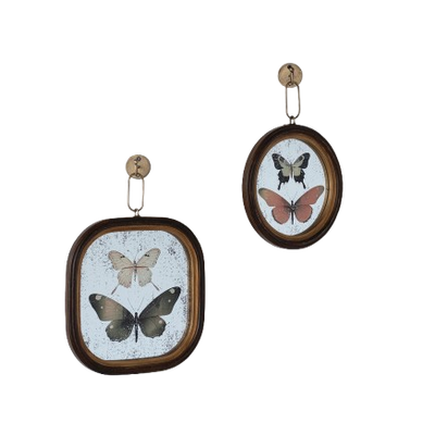 Framed Mirror with Butterflies