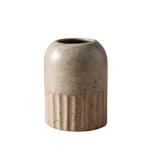 Fluted Ceramic Vase