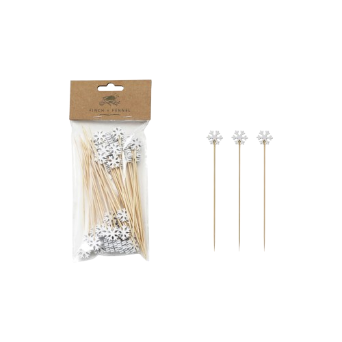 Snowflake Bamboo Skewers