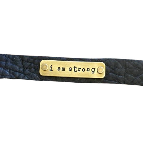 I Am Strong, black cuff