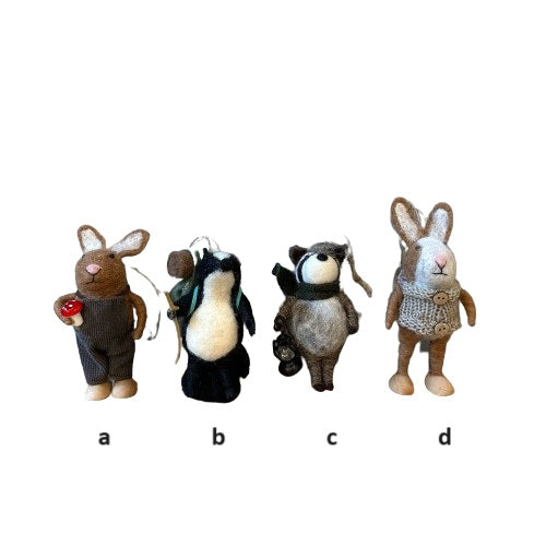 Wool Felt Forest Animal Ornament