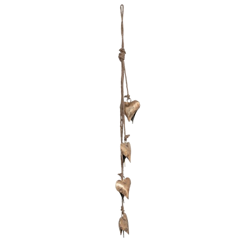Hanging Metal Hearts