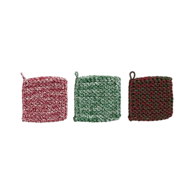 Crochet Pot Holder, sweater weather