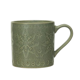 Embossed Mug, snowflake