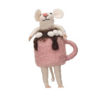 Felt Mug Mouse Ornament