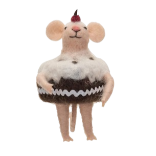 Felt Cake Mouse Ornament