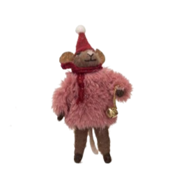 Felt Sweater Mouse Ornament