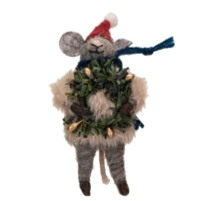 Felt Sweater Mouse Ornament