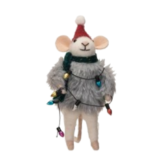 Felt Sweater Mouse Ornament