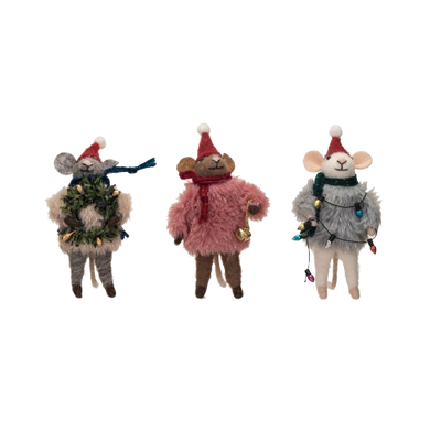 Felt Mouse Ornament - Sweater