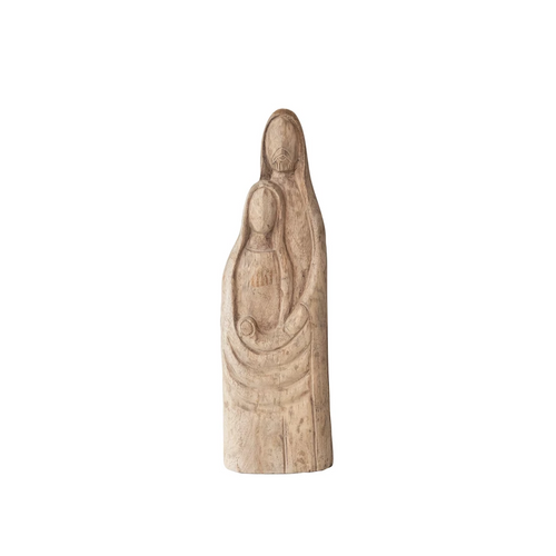 Carved Wood Holy Family