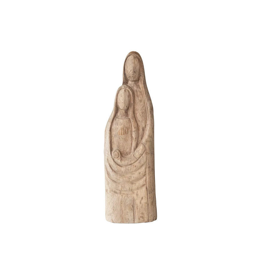Carved Wood Holy Family