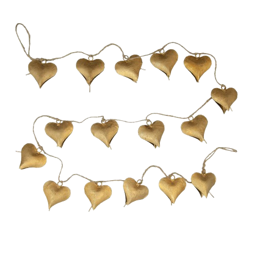 Heart Bell Garland, 6'