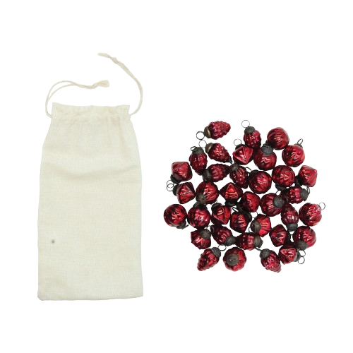 Mercury Glass Ornaments, red