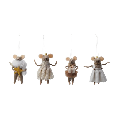 Festive Felt Mouse Ornament
